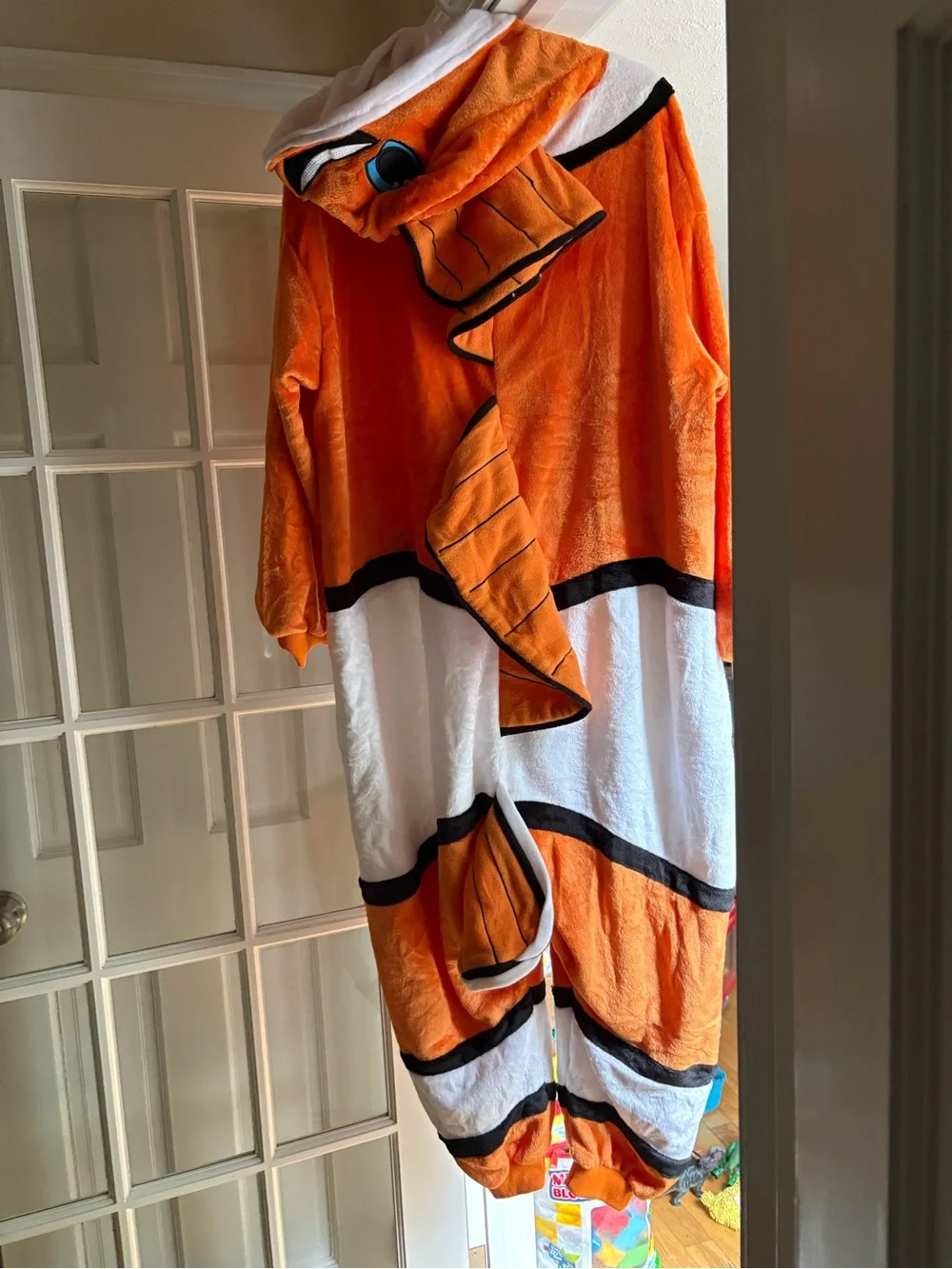 Adult Orange Nemo One-Piece Hooded Costume